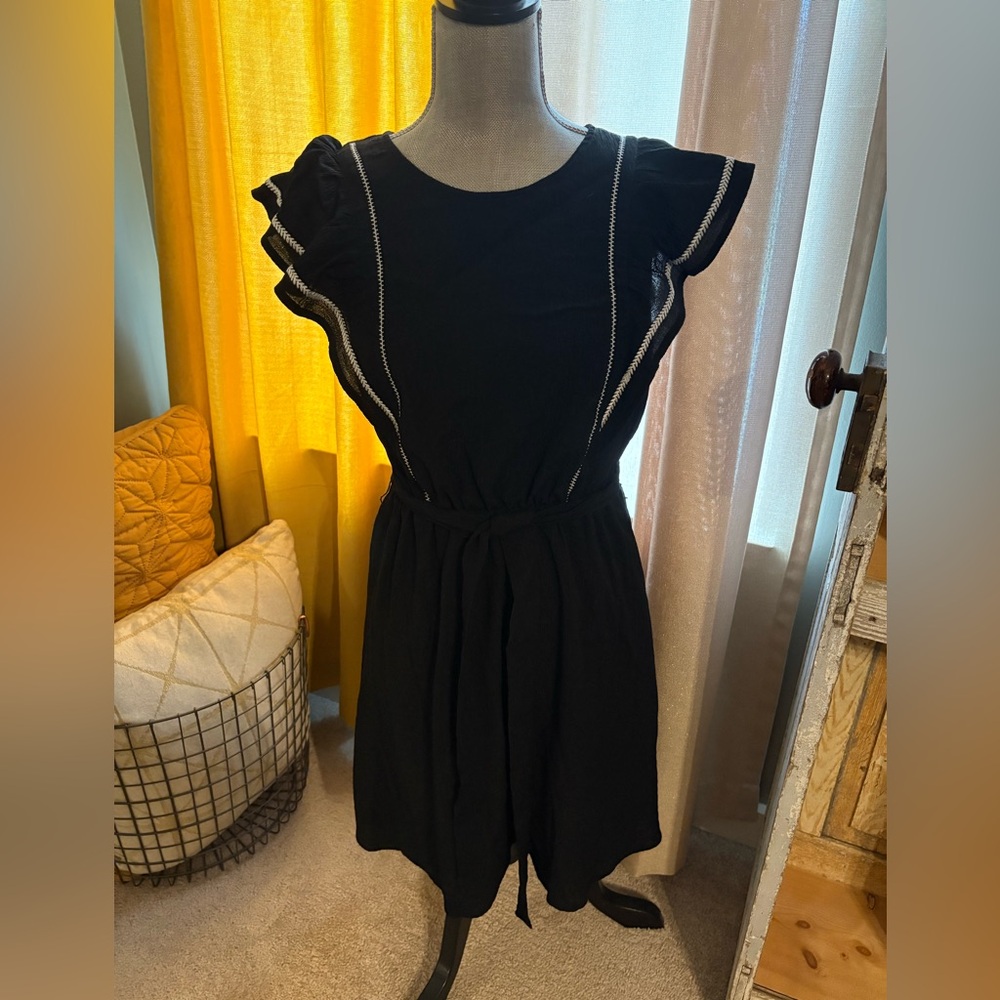 Banana Republic Women’s Black Flutter Sleeve Dress Sz Small